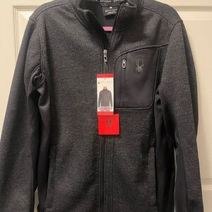 Spyder Charcoal Full-Zip Jacket with Chest Pocket